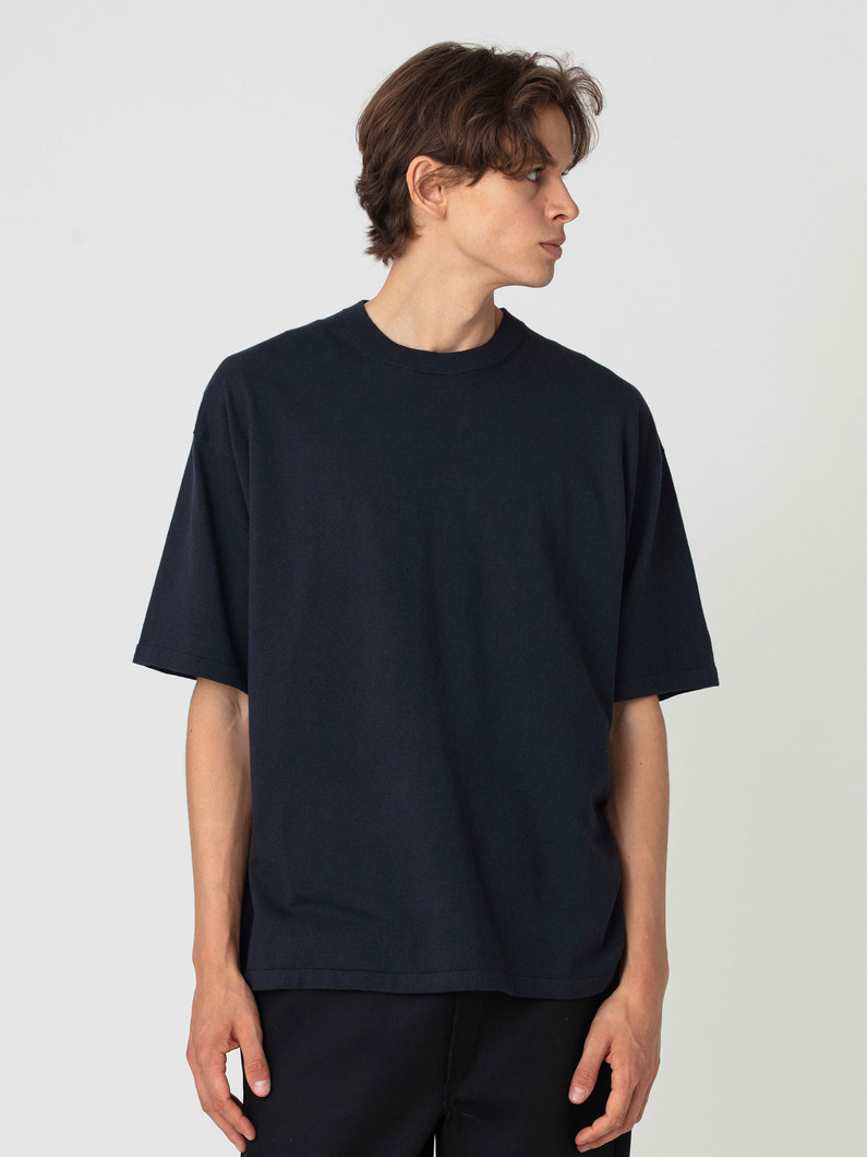 コットンリネン ニット ティー 詳細画像 navy