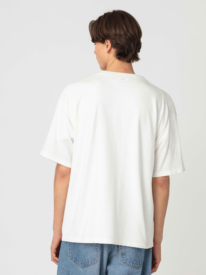 コットンリネン ニット Vネックティー 詳細画像 white 2