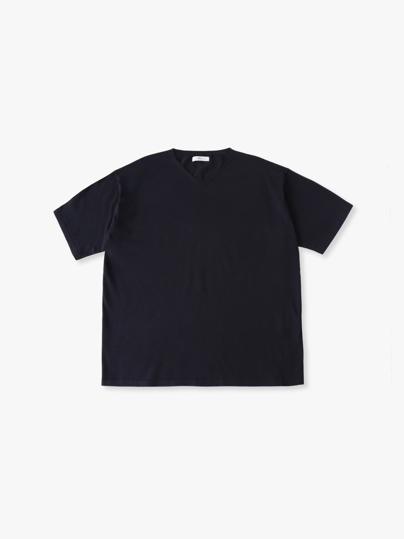 コットンリネン ニット Vネックティー 詳細画像 navy 3
