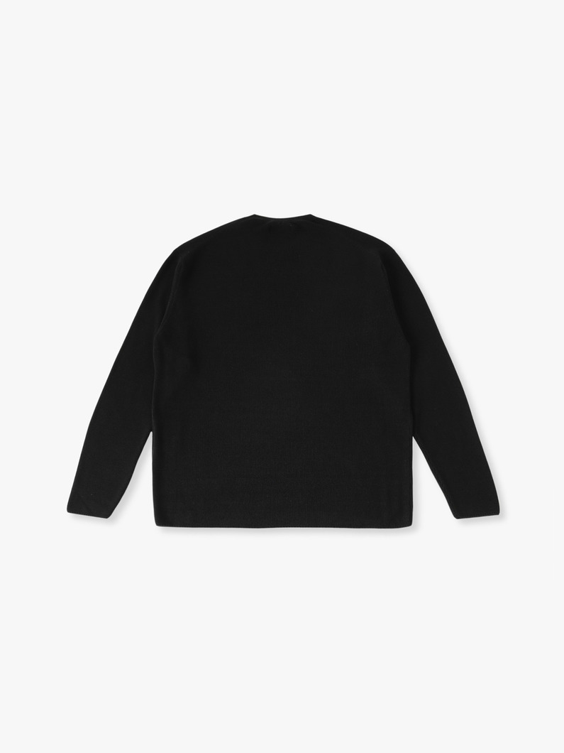 シルクコットン ブラック ニットプルオーバー 詳細画像 black 1