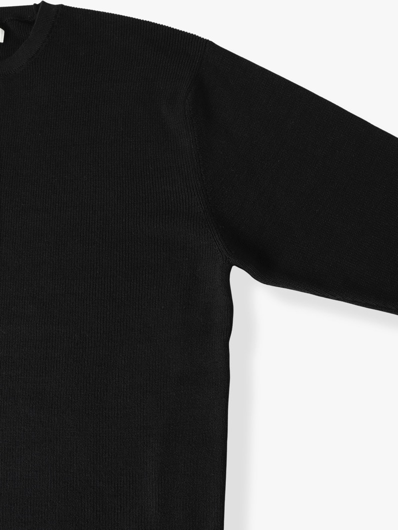 シルクコットン ブラック ニットプルオーバー 詳細画像 black 2