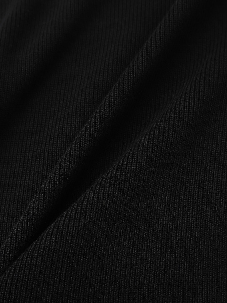 シルクコットン ブラック ニットプルオーバー 詳細画像 black 3