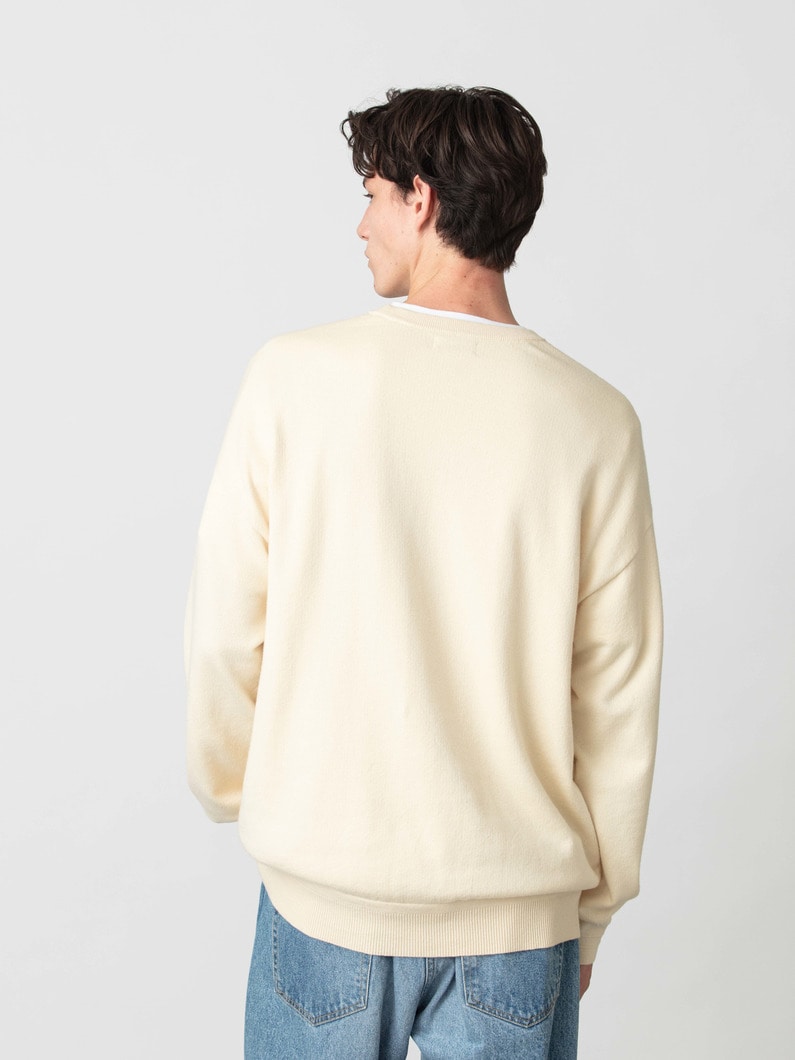 コットンカシミア パイルライニング ニットプルオーバー 詳細画像 ivory 2