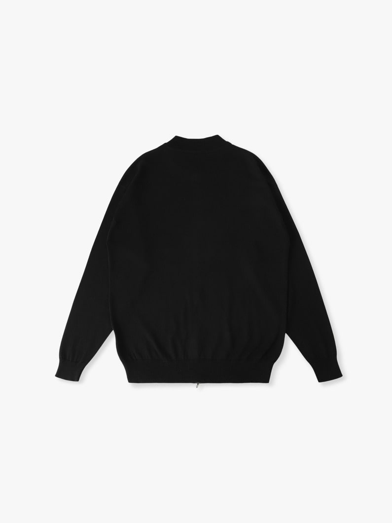 シーアイランドコットンニット ジップアップ カーディガン 詳細画像 black 1