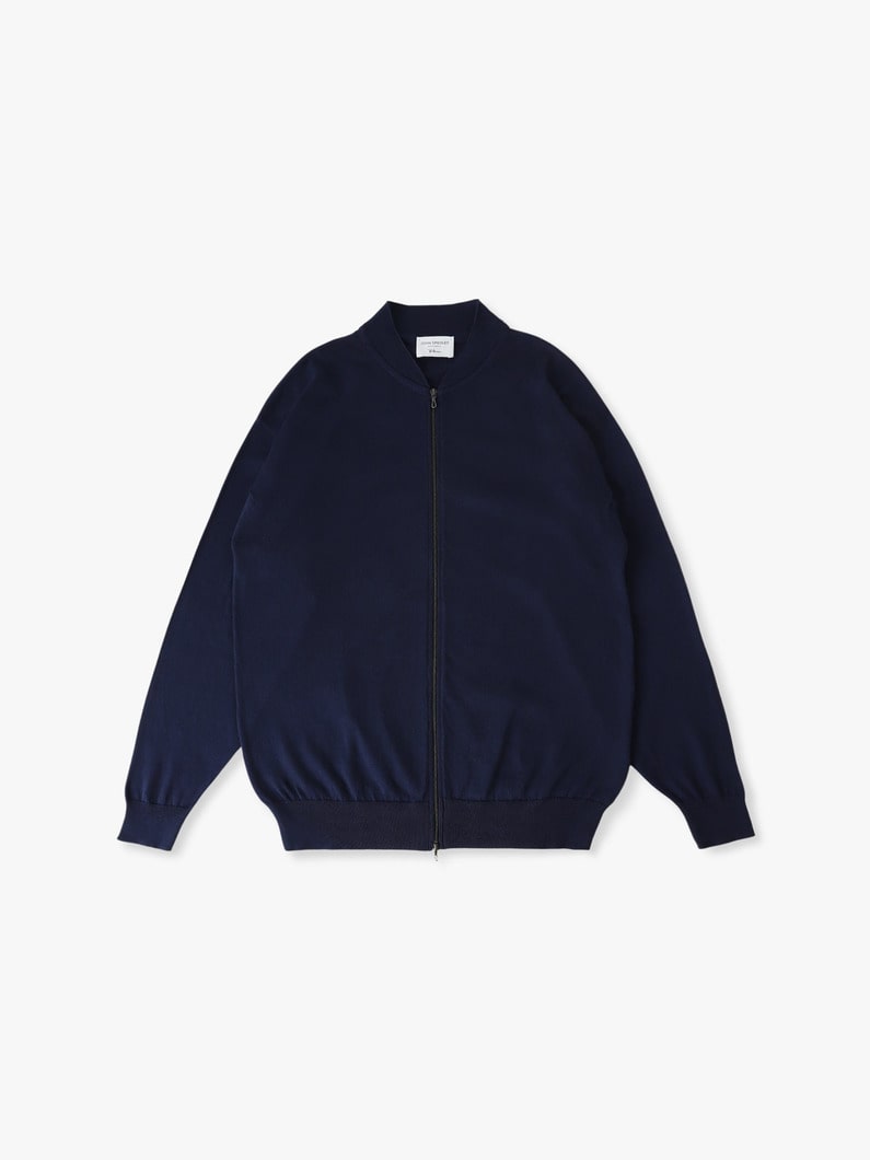 シーアイランドコットンニット ジップアップ カーディガン 詳細画像 navy 4