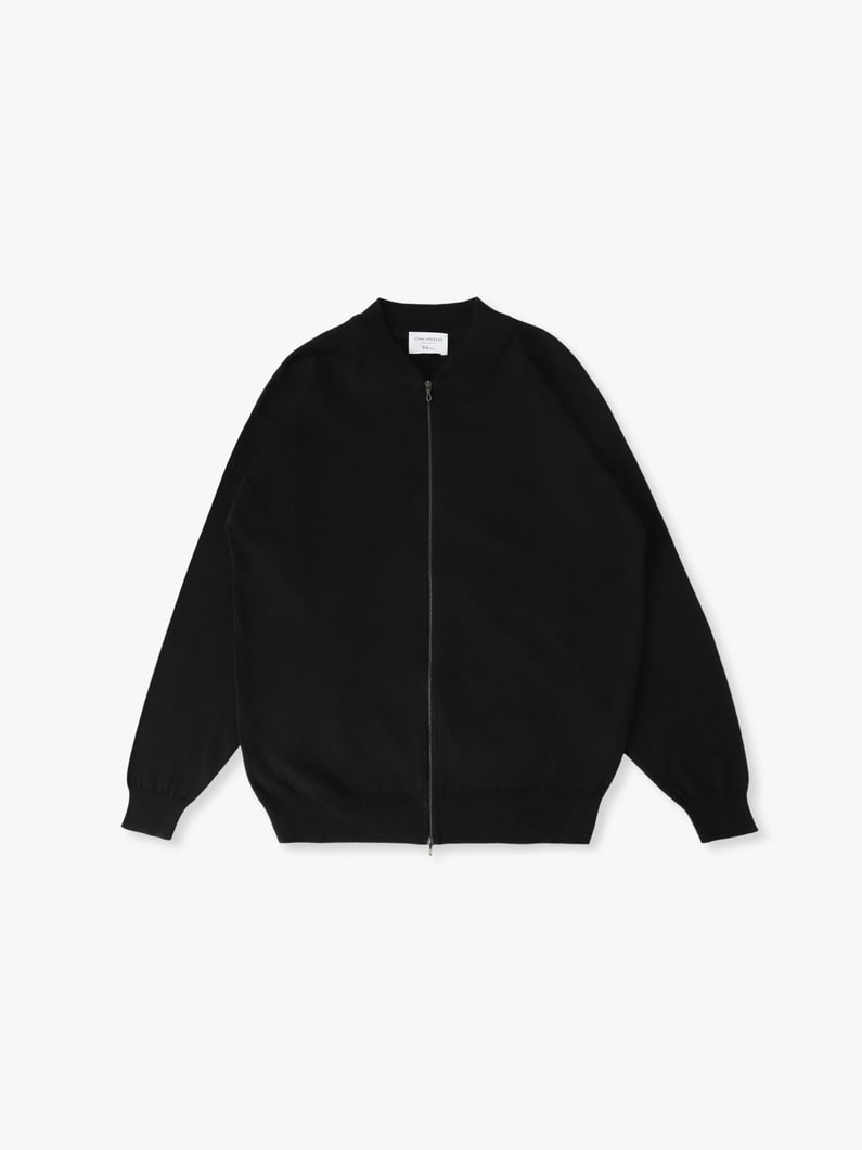 シーアイランドコットンニット ジップアップ カーディガン 詳細画像 black 3