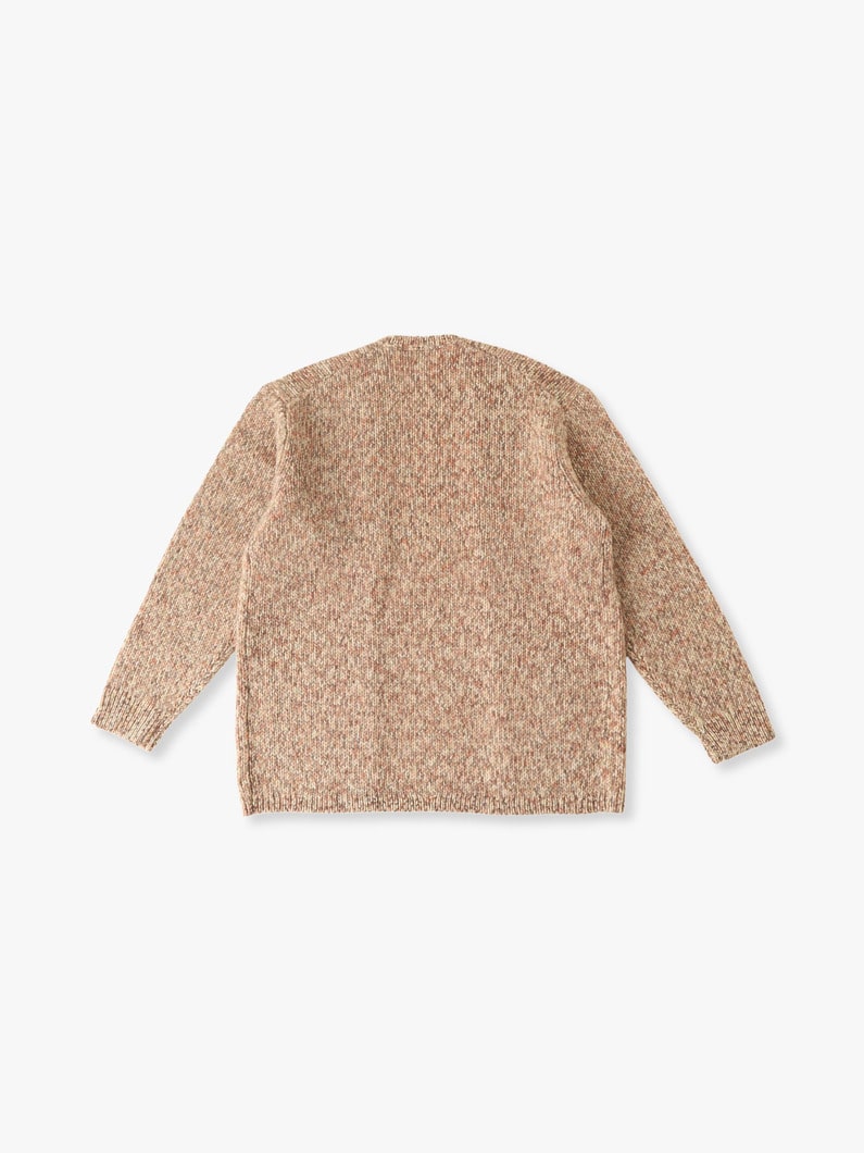 ボタンレス ウールニット カーディガン 詳細画像 brown 1