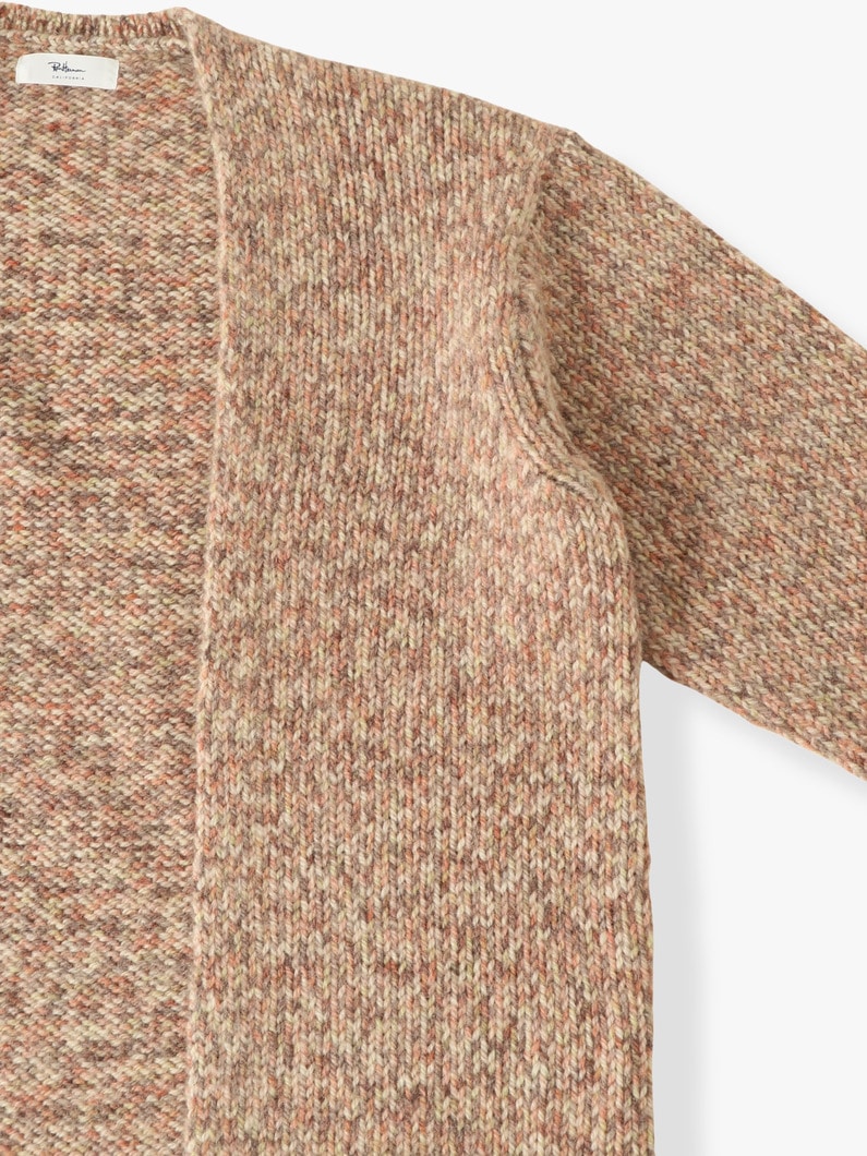ボタンレス ウールニット カーディガン 詳細画像 brown 2