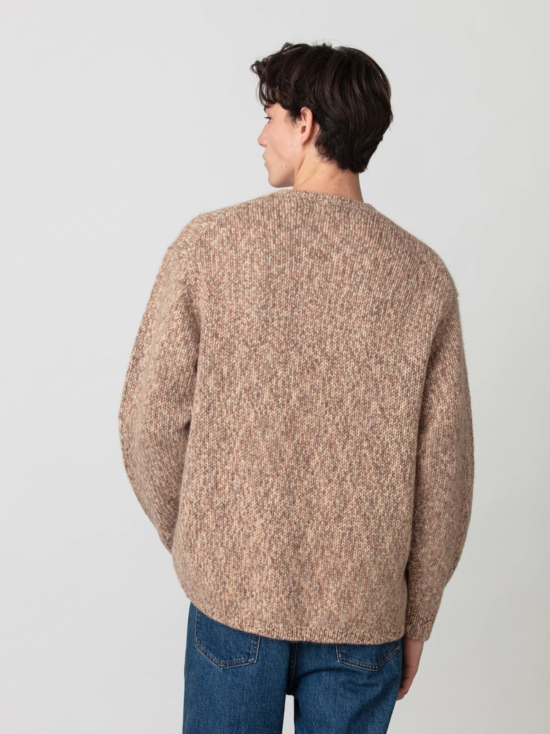ボタンレス ウールニット カーディガン 詳細画像 brown 2