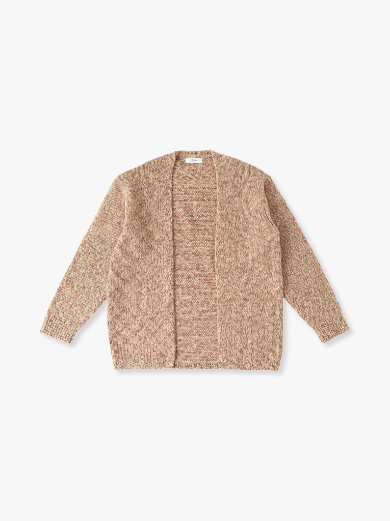 ボタンレス ウールニット カーディガン 詳細画像 brown 3