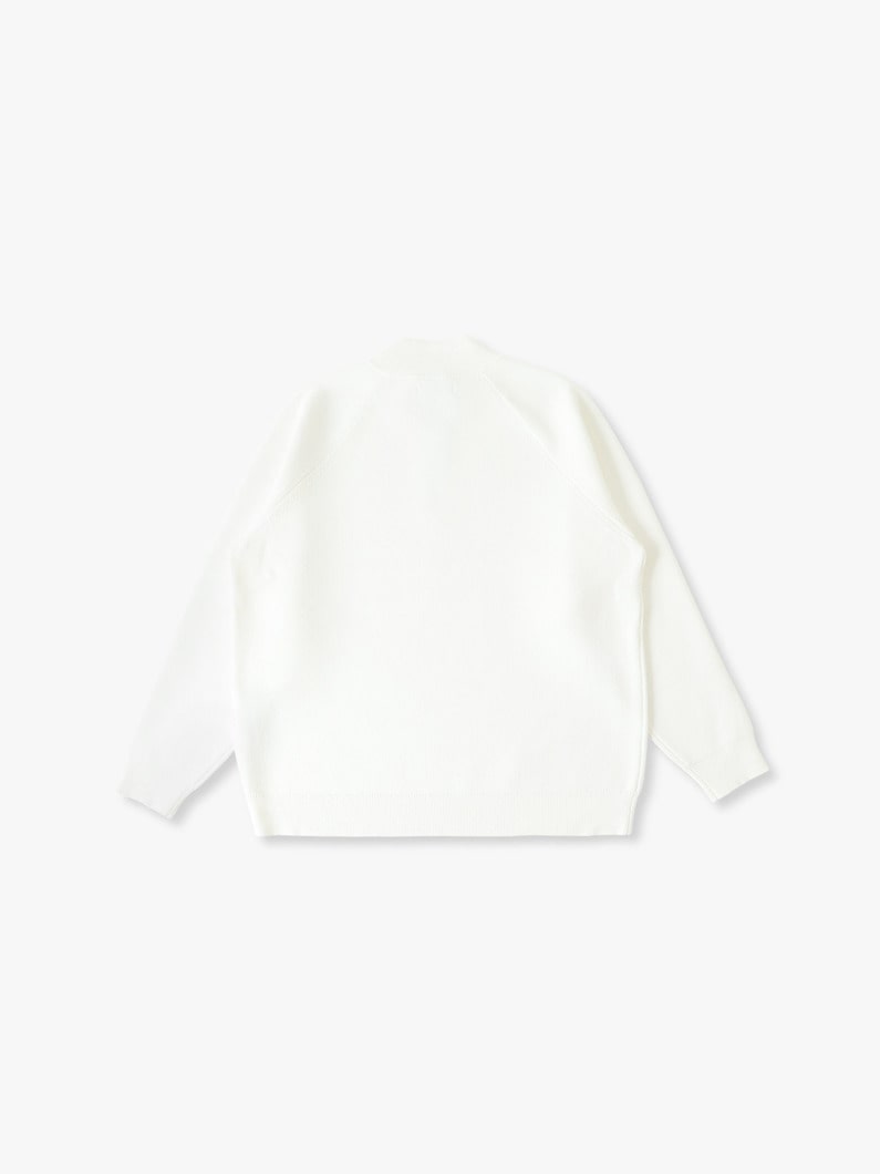 ブラッシュドコットン ハーフジップ プルオーバー 詳細画像 ivory 1