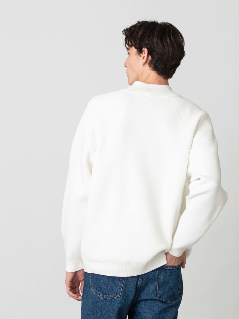 ブラッシュドコットン ハーフジップ プルオーバー 詳細画像 ivory 2