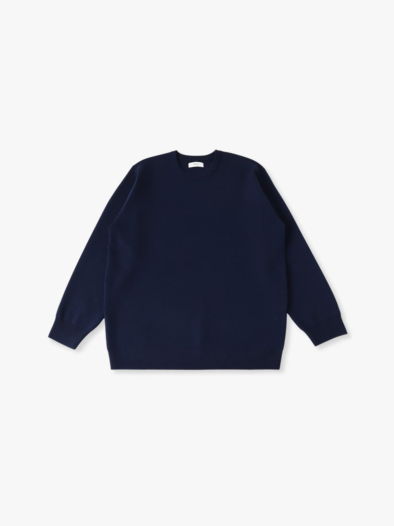 スムース ウールニット プルオーバー 詳細画像 navy 3