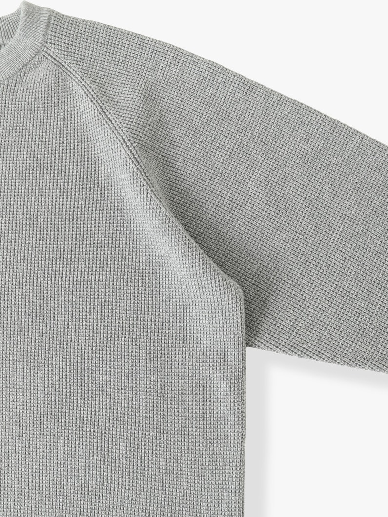 ワッフル ニットプルオーバー 詳細画像 top gray 2