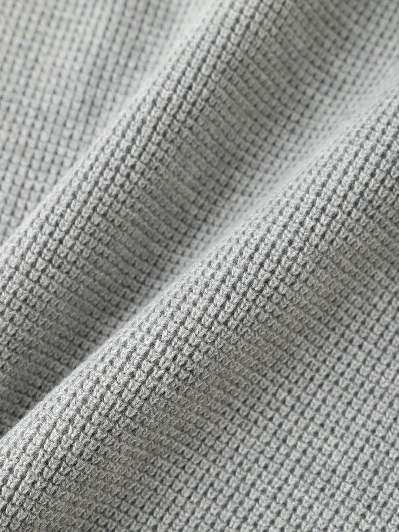 ワッフル ニットプルオーバー 詳細画像 top gray 3