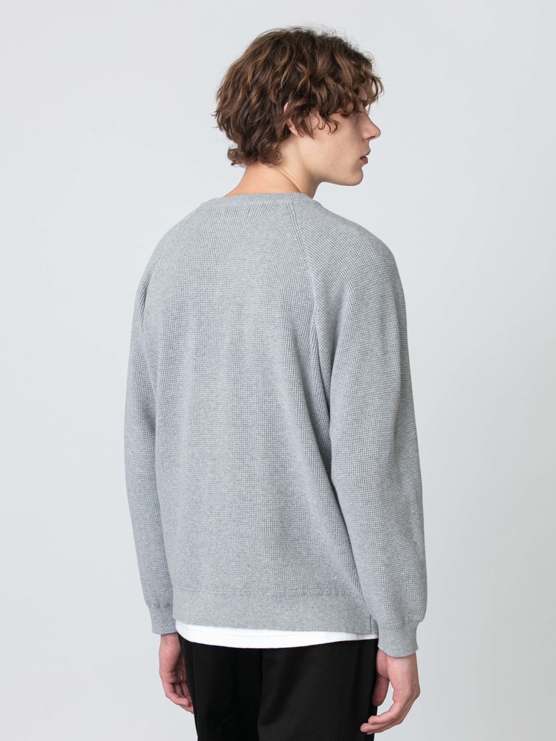 ワッフル ニットプルオーバー 詳細画像 top gray 2
