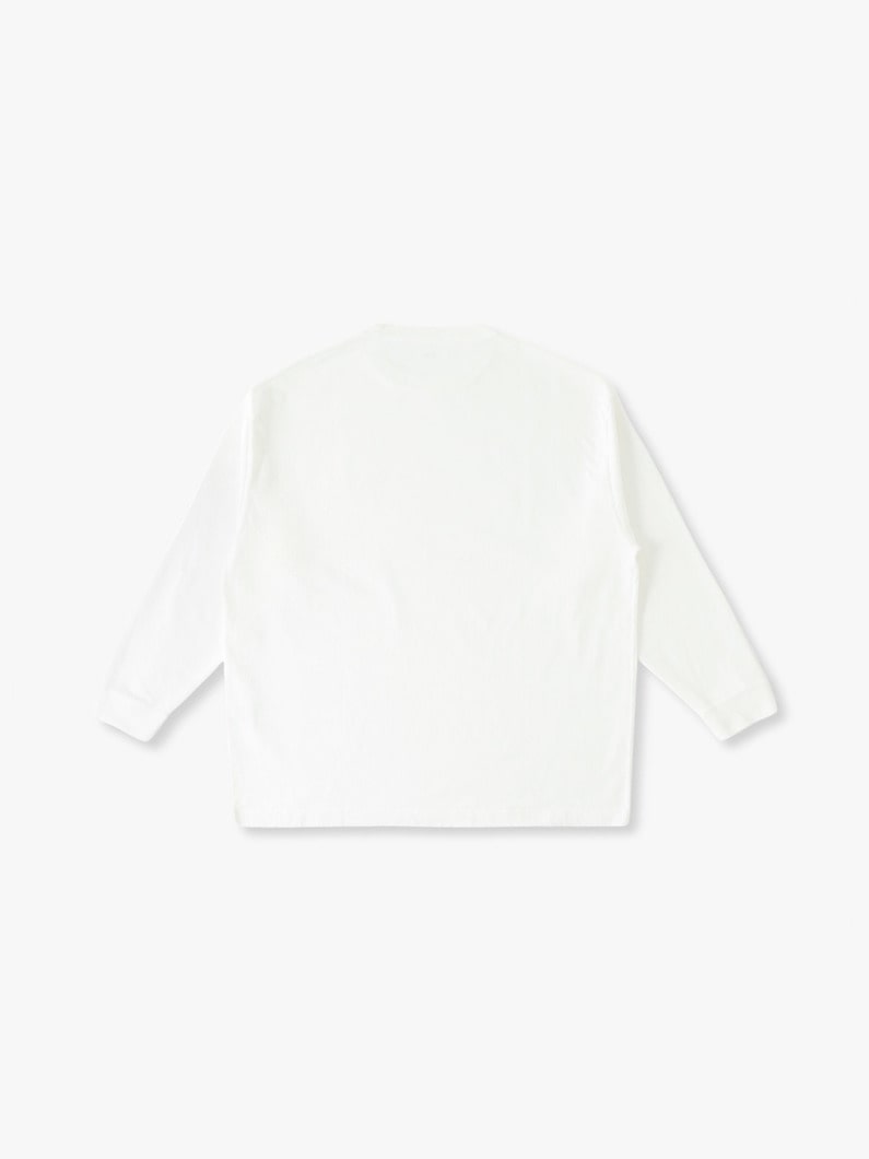 オーガニックコットン ジャージー ロングスリーブティー 詳細画像 white 1