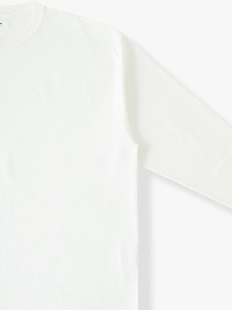 オーガニックコットン ジャージー ロングスリーブティー 詳細画像 white 2