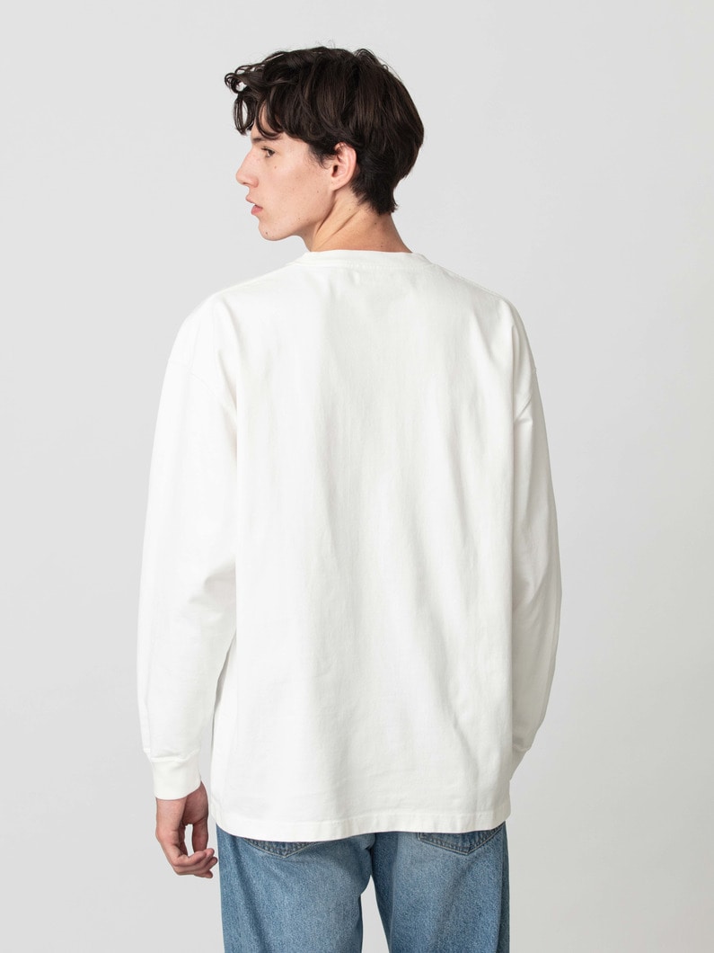 オーガニックコットン ジャージー ロングスリーブティー 詳細画像 white 2
