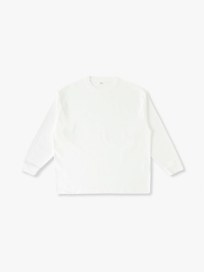 オーガニックコットン ジャージー ロングスリーブティー 詳細画像 white 3