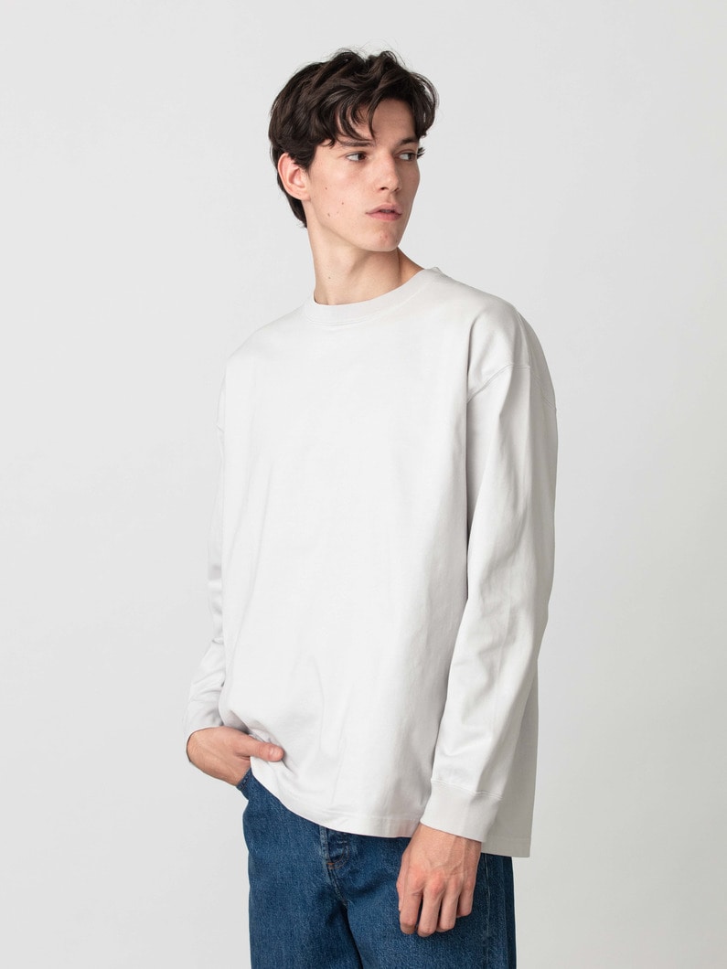 オーガニックコットン ジャージー ロングスリーブティー 詳細画像 light gray