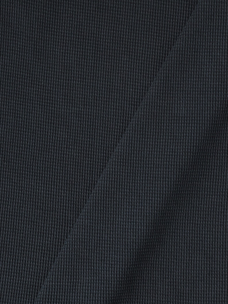サーマル ベースボールヘム ヘンリーネックプルオーバー 詳細画像 black 3