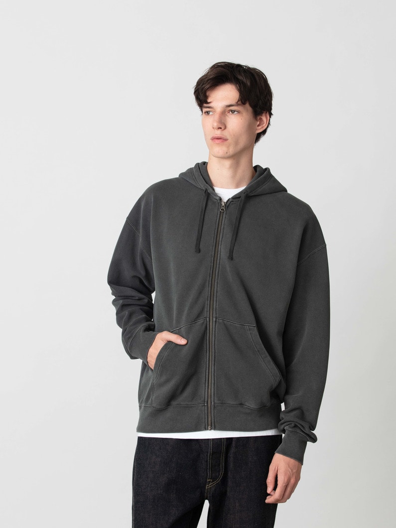 ピケ パイル ジップフーディー 詳細画像 charcoal gray 2