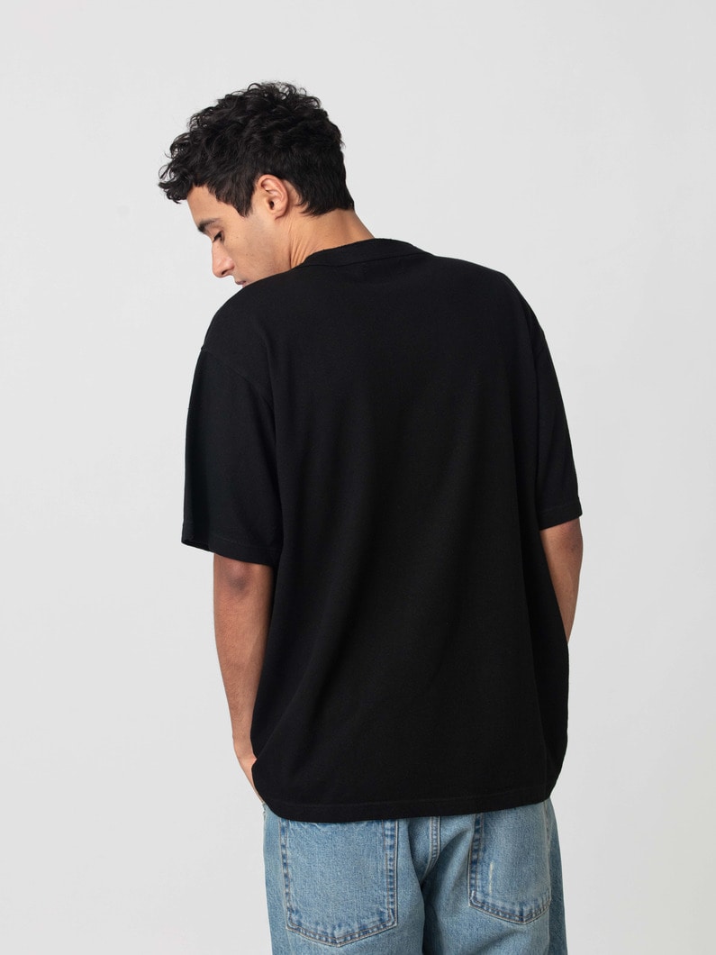 コットンヘンプ ヘンリーネックティー 詳細画像 black 2