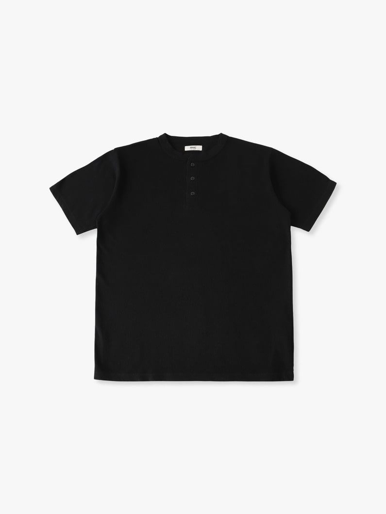 コットンヘンプ ヘンリーネックティー 詳細画像 black 3