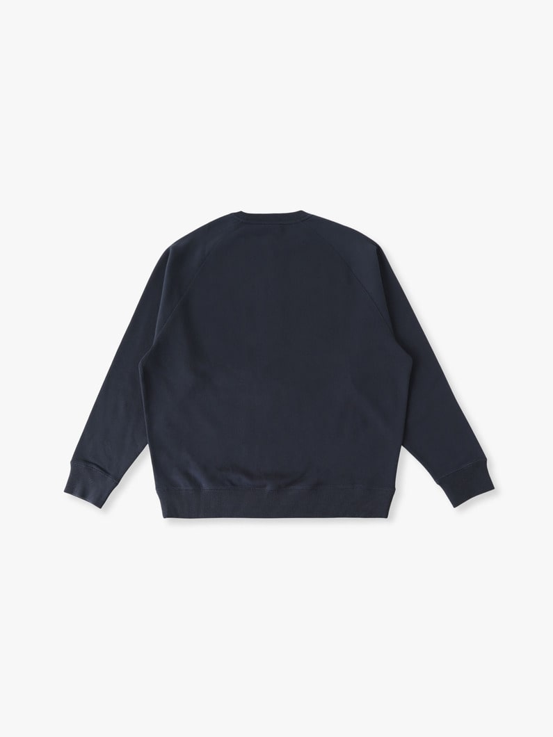 スーピマ ループバックスウェット ラグラン プルオーバー 詳細画像 navy 1