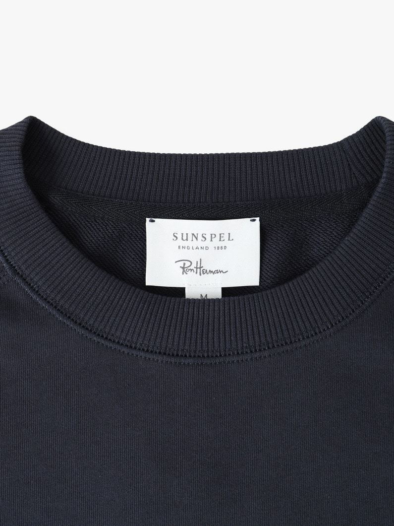 スーピマ ループバックスウェット ラグラン プルオーバー 詳細画像 navy 3