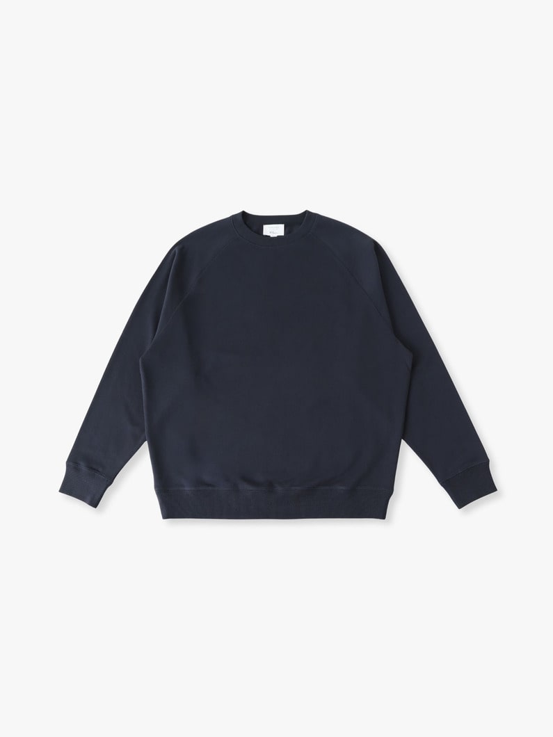 スーピマ ループバックスウェット ラグラン プルオーバー 詳細画像 navy 3
