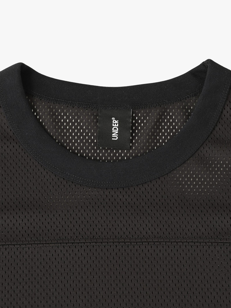 ポリエステルメッシュ フットボール ティー 詳細画像 charcoal gray 3