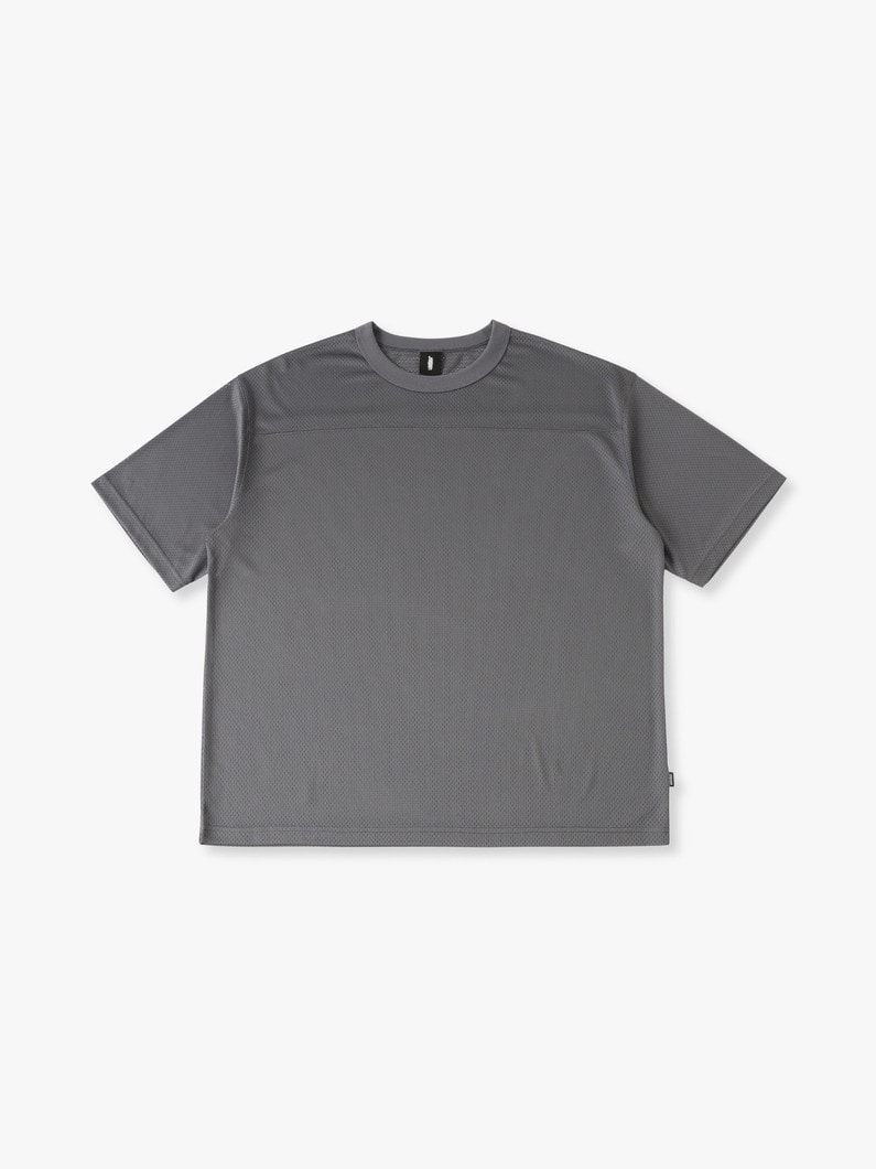 ポリエステルメッシュ フットボール ティー 詳細画像 charcoal gray 1