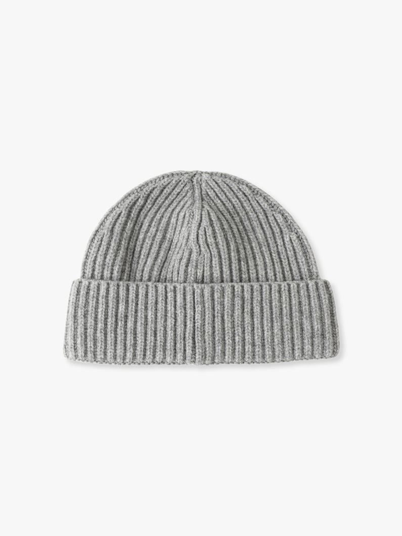 カシミアブレンド リブニット ビーニー 詳細画像 gray 1