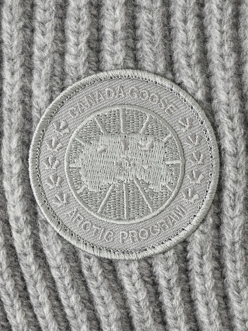 カシミアブレンド リブニット スカーフ 詳細画像 gray 2