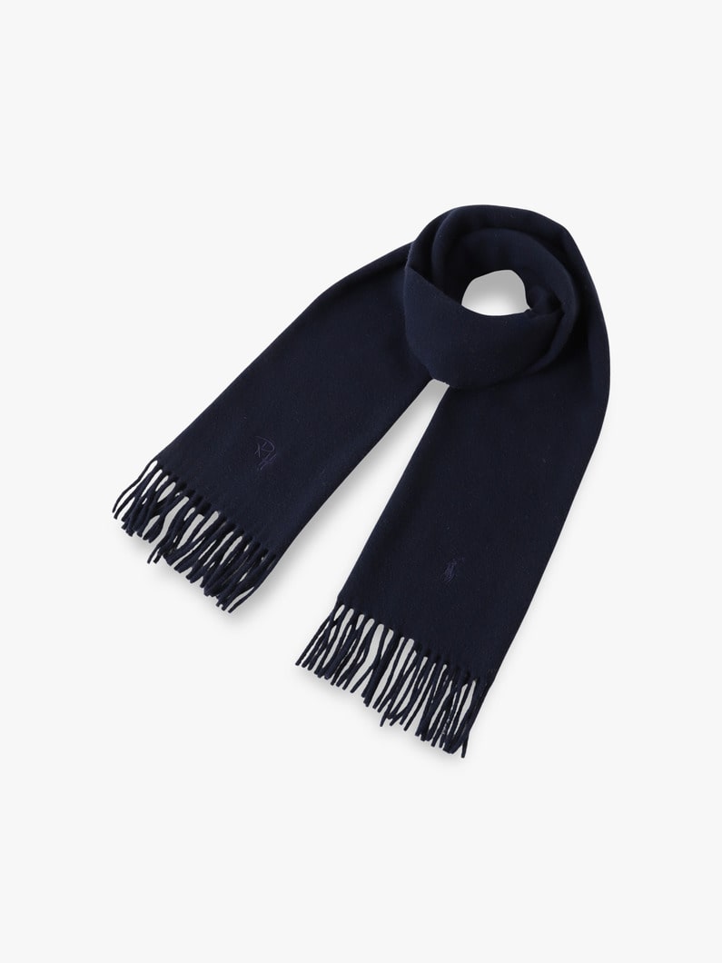 イタリアンバージンウールニット マフラー（プレオーダー） 詳細画像 navy 1