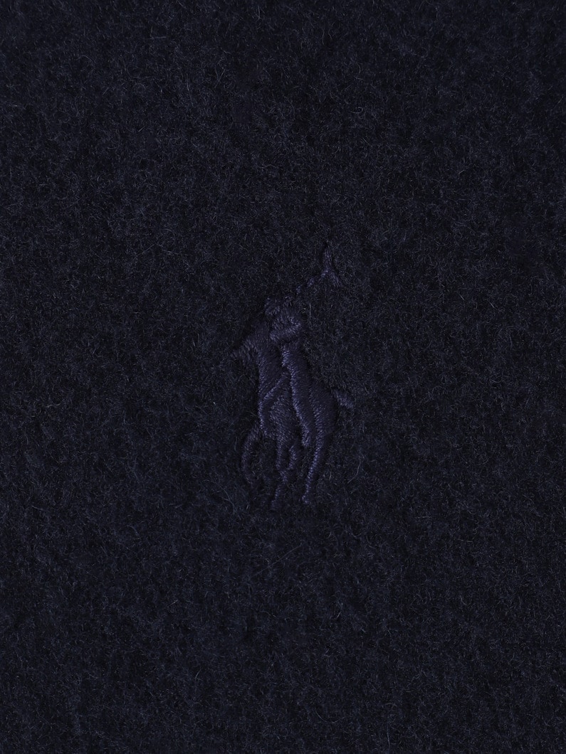 イタリアンバージンウールニット マフラー（プレオーダー） 詳細画像 navy 2