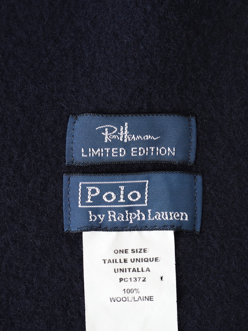 イタリアンバージンウールニット マフラー（プレオーダー） 詳細画像 navy 4