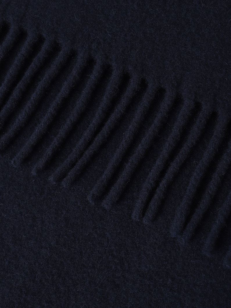 イタリアンバージンウールニット マフラー（プレオーダー） 詳細画像 navy 5