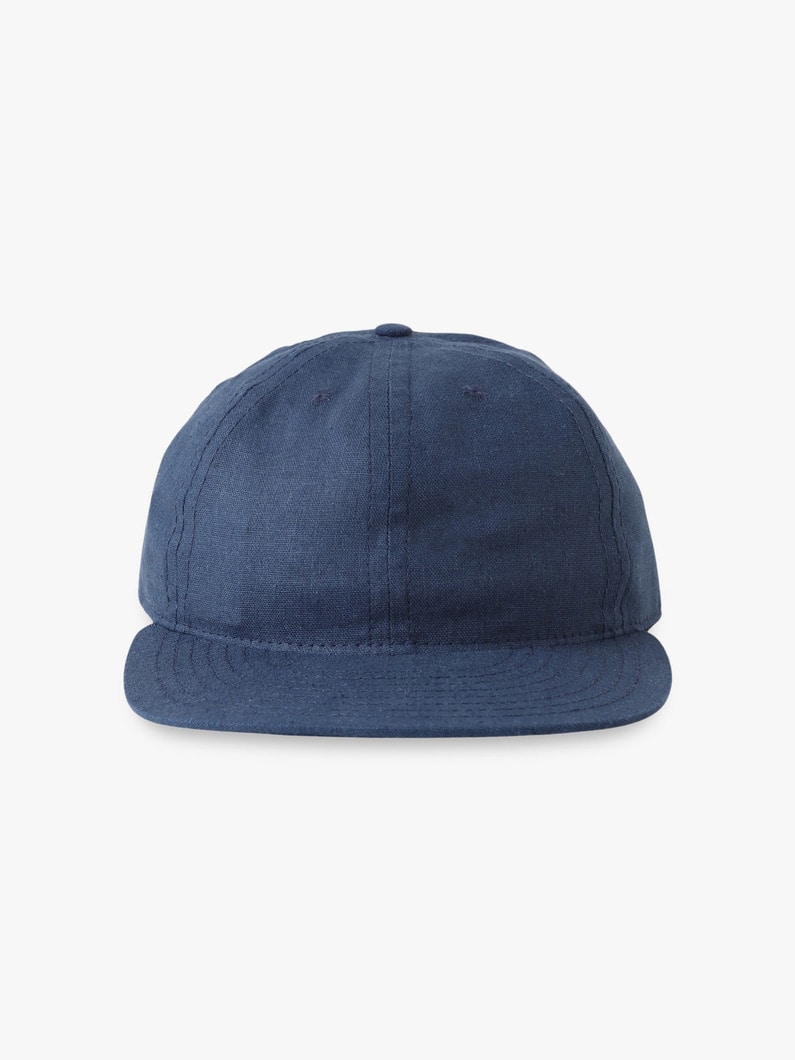 リネン 6パネル キャップ 詳細画像 indigo