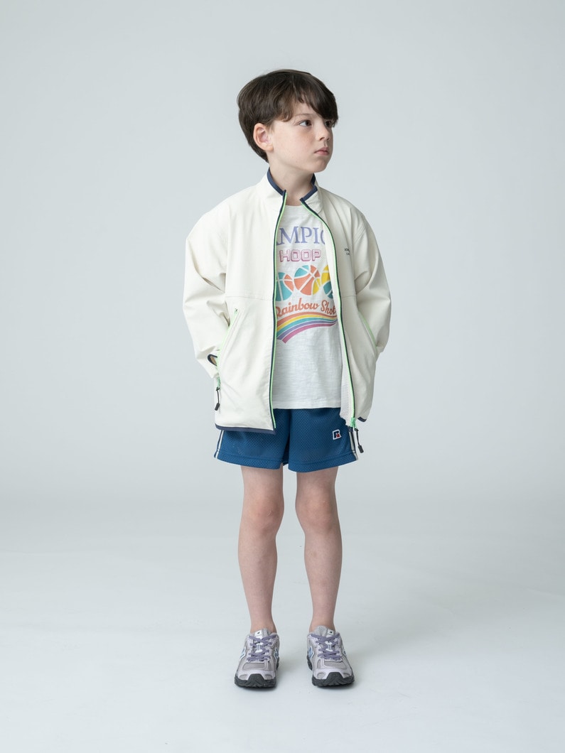 ネオン ジップ UV シールド ブルゾン（ブラック/ベージュ/オレンジ/100-140cm） 詳細画像 beige 2