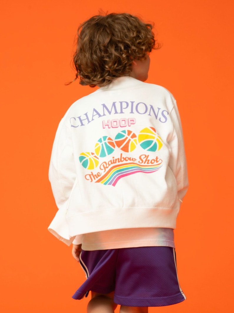 スポーツ プリント ジャケット（オフホワイト/グリーン/100-140cm） 詳細画像 off white 1