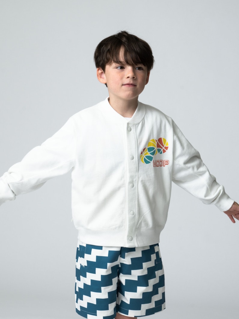 スポーツ プリント ジャケット（オフホワイト/グリーン/100-140cm） 詳細画像 off white 2