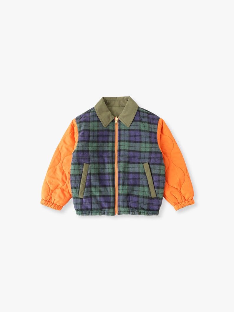 リバーシブル ジップ ブルゾン（レッド/オレンジ/85-135cm） 詳細画像 orange