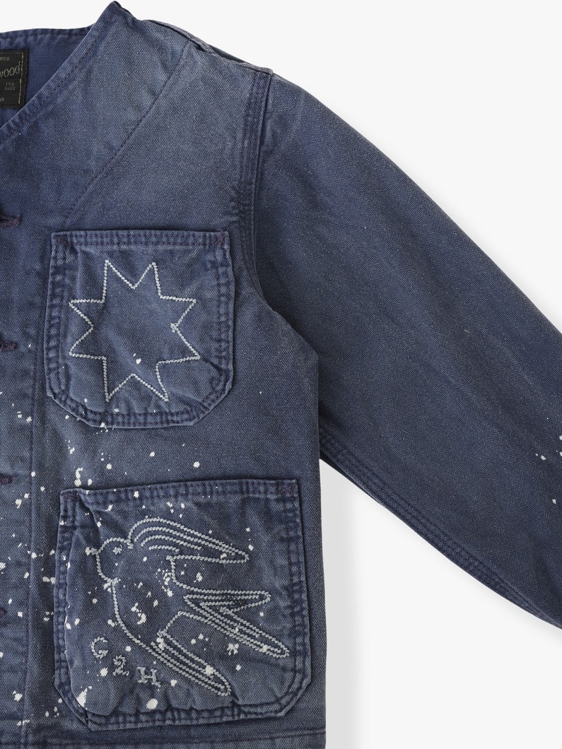 ネップ バック ツイル カバーオール（105-125cm） 詳細画像 navy 2