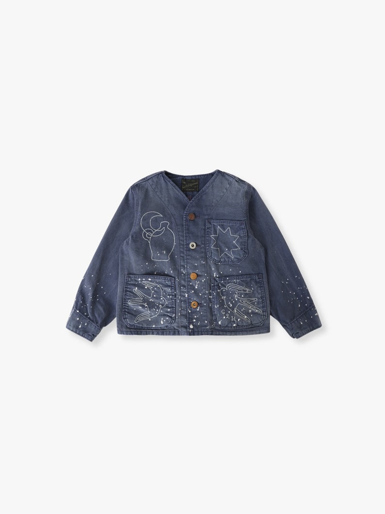 ネップ バック ツイル カバーオール（105-125cm） 詳細画像 navy 1