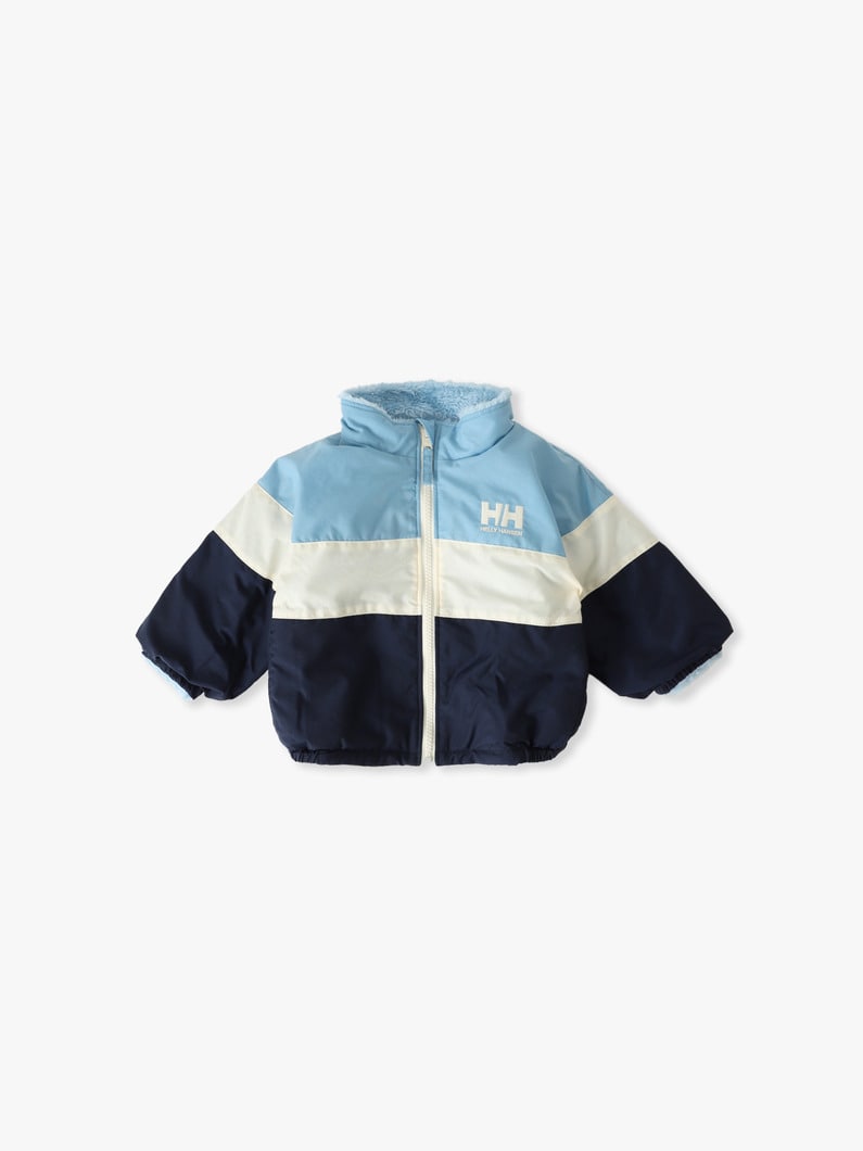 シャギー フリース リバーシブル ジャケット（レッド/ライトブルー/80-90cm） 詳細画像 light blue