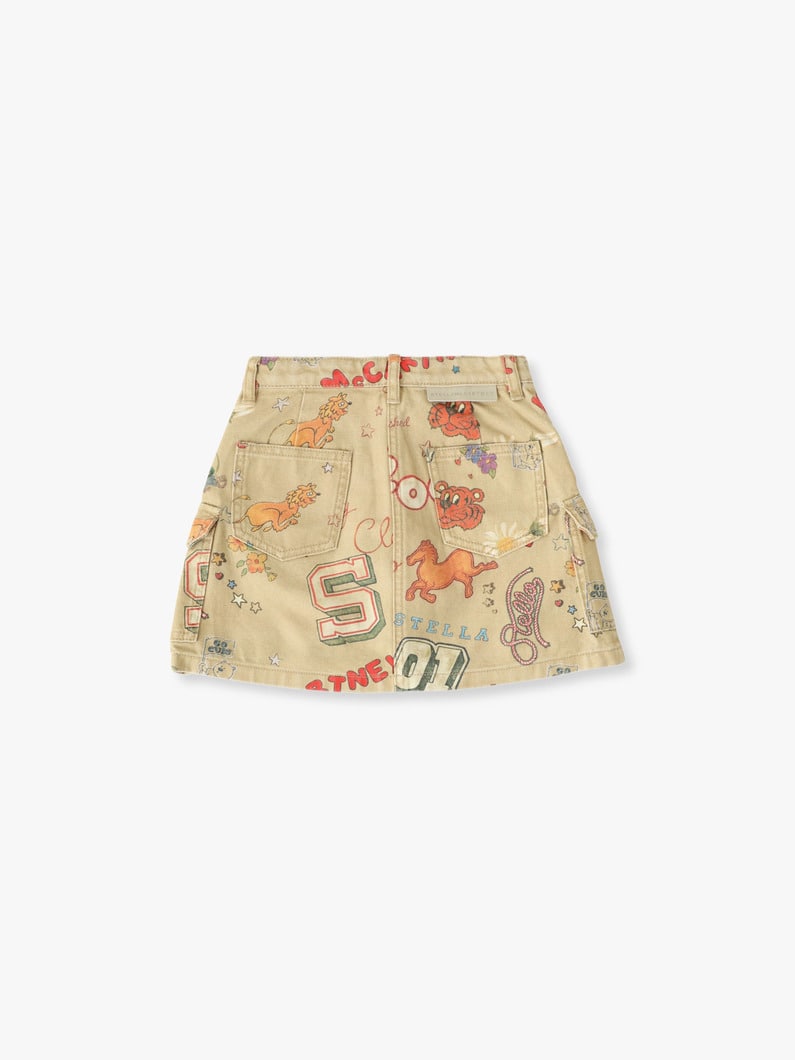 キャンバス カレッジ スカート（3-8Y） 詳細画像 beige 1