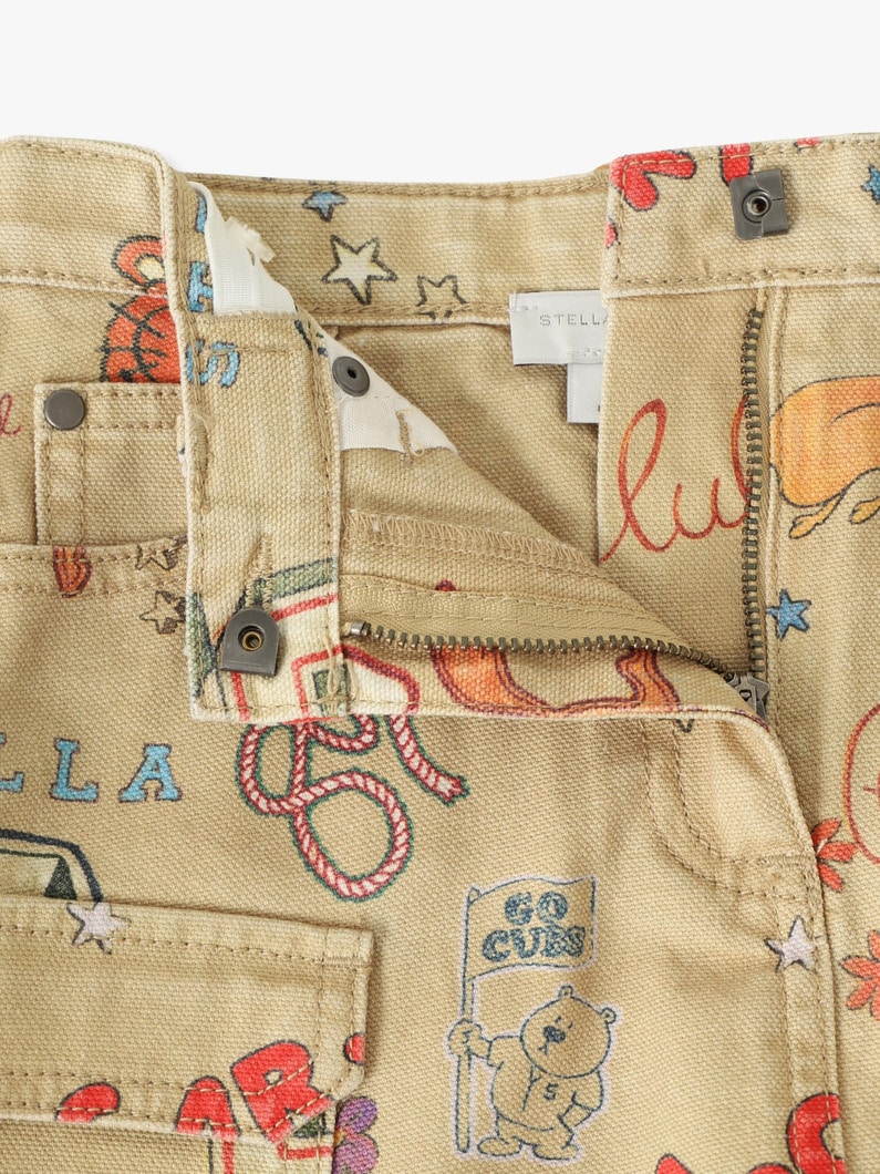キャンバス カレッジ スカート（3-8Y） 詳細画像 beige 2
